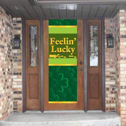 St. Patrick's Day Feeling Lucky Waterproof Vinyl Door Banner