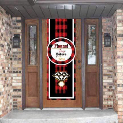 Bachelorette Door Banner - Flannel Fling Before The Ring Door Banner