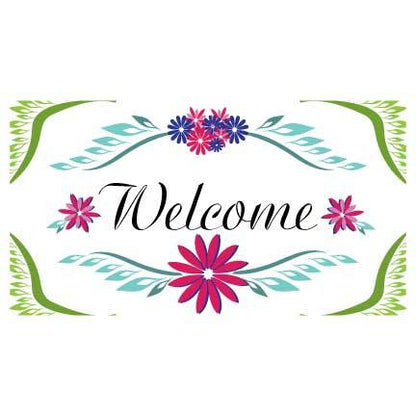 Welcome Banner - Floral Welcome Waterproof Vinyl Banner