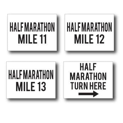 Half Marathon Race Yard Sign Package