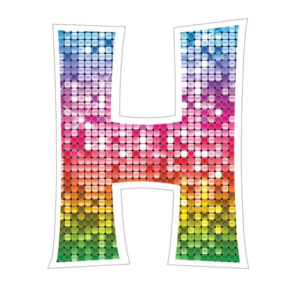 rainbow disco happy birthday yard letters