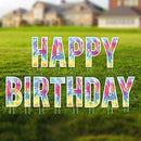 Happy Birthday Tie Dyed Yard Letters Card | VictoryStore – VictoryStore.com