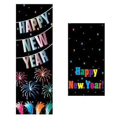 Happy New Year Waterproof Vinyl Door Banner