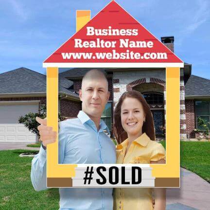 Custom Realtor House Frame Photo Prop