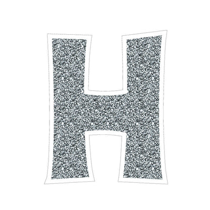 silver glitter yard letters