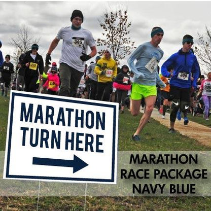 Marathon Race Yard SignPackage Navy Blue