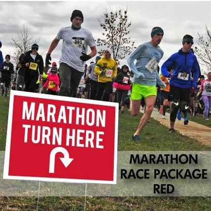 Marathon Race Yard Sign Package Red