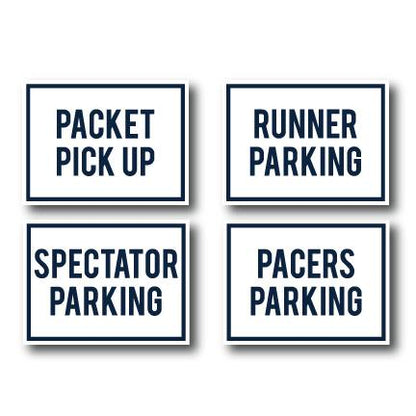 Marathon Race Yard SignPackage Navy Blue