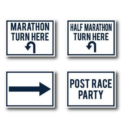 Marathon Race Yard SignPackage Navy Blue