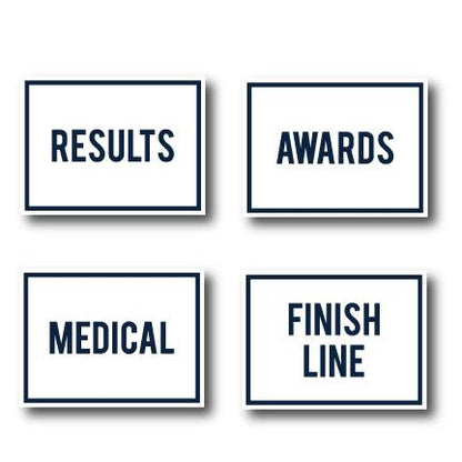 Marathon Race Yard SignPackage Navy Blue