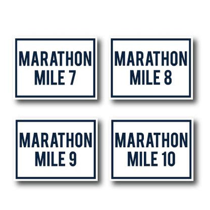 Marathon Race Yard SignPackage Navy Blue