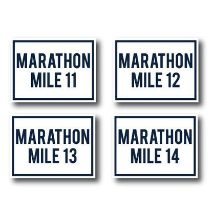 Marathon Race Yard SignPackage Navy Blue