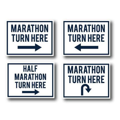 Marathon Race Yard SignPackage Navy Blue