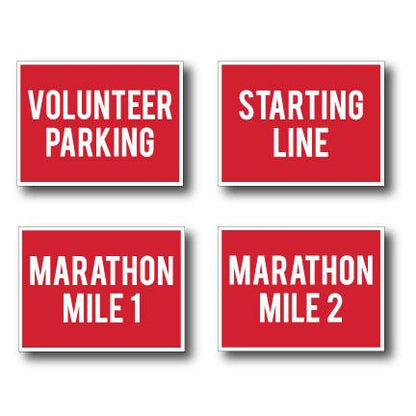 Marathon Race Yard Sign Package Red