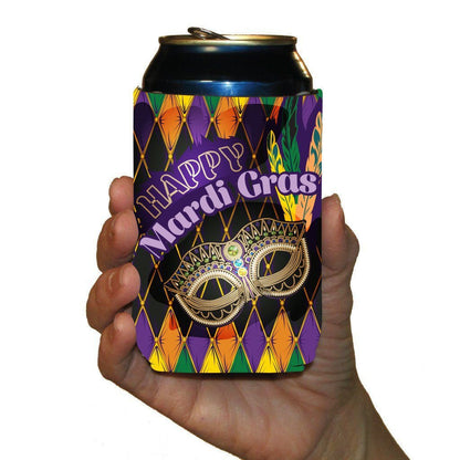 mardi gras can cooler