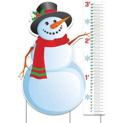 Snowman Snow Gauge Yard Sign Decoration - FREE SHIPPING