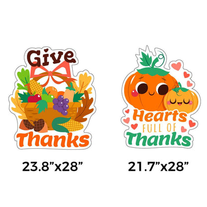 Give Thanks Yard Card Signs