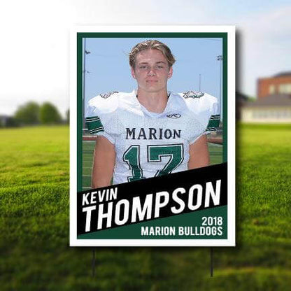 Custom Athlete Trading Card 18"x24" Yard Sign