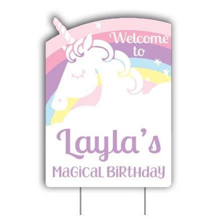 Happy Birthday outlet unicorn yard Cards - Uv High resolution Coroplast printing Full Sheet