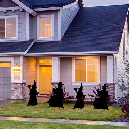 Halloween Witch Silhouettes Stand Up Yard Decoration