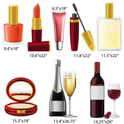 makeup and wine yard card flair