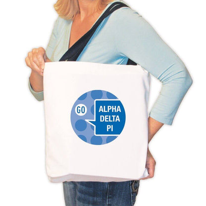 Alpha Delta Pi Canvas Tote Bag - Go Alpha Delta Pi!