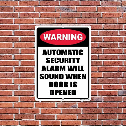 Alarm Will Sound Warning Sign or Sticker - #2