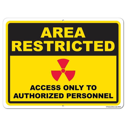 Area Restricted (Hazardous) Sign or Sticker - #6