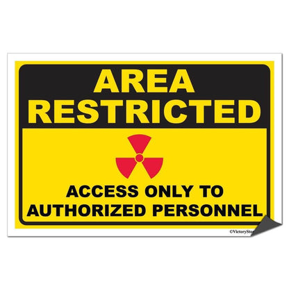 Area Restricted (Hazardous) Sign or Sticker - #6