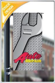 18"x36" Auto Repair Pole Banner FREE SHIPPING