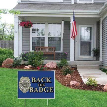 Back the Badge 18"x24" Corrugated Plastic Yard Sign - FREE SHIPPING