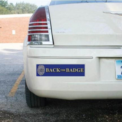 Back The Badge - bumper sticker - 3"x11.5" - FREE SHIPPING