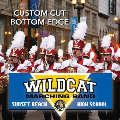 Marching Band Banner with Custom Design and Shape