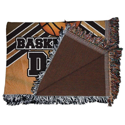 Basketball Dad Woven Blanket