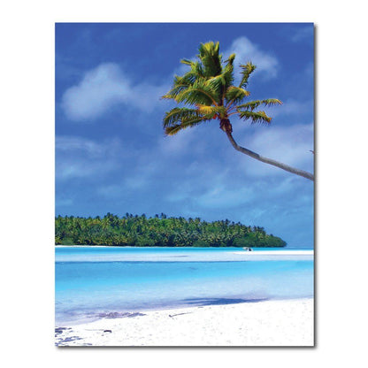 Tropical Beach Vinyl Photography Backdrop - 8'x10' or 8'x14'