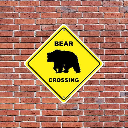 Bear Crossing Sign or Sticker