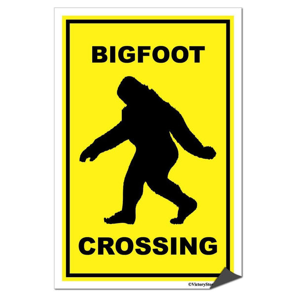 Bigfoot Crossing Sign or Sticker | VictoryStore – VictoryStore.com