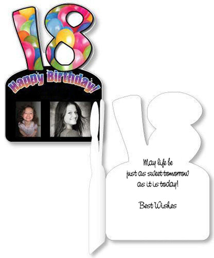 Giant Big 18th Birthday Photo Greeting Card w/Envelope