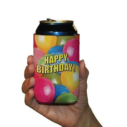 Birthday Party Balloon Can Cooler Set-Set of 6 FREE SHIPPING