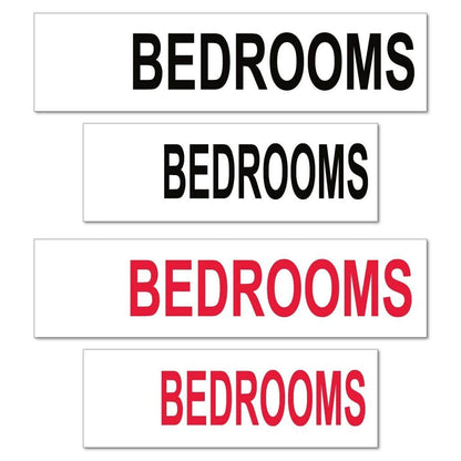 Blank Bedrooms Real Estate Yard Sign Rider Set - FREE SHIPPING