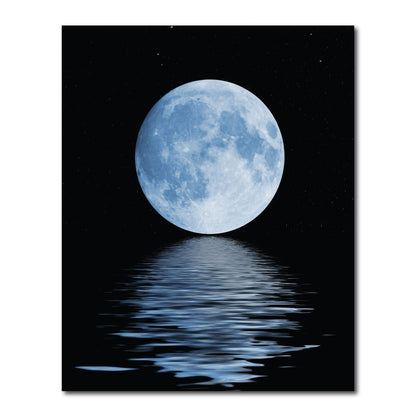 Moon Reflecting on Water Vinyl Photography Backdrop - 8'x10' or 8'x14'