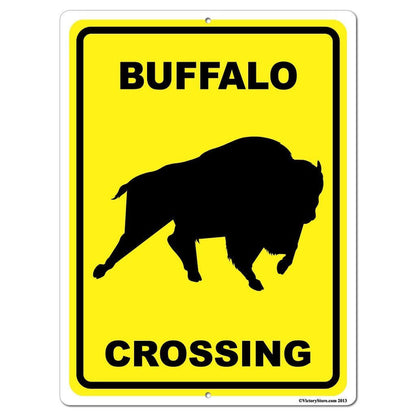 Buffalo Crossing Sign or Sticker