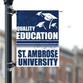 Custom Campus 36"x48" Pole Banner FREE SHIPPING