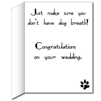 3' Stock Design Wedding Congratulations with Bulldog and Chihuahua Giant