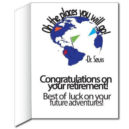 2' x 3' Giant Retirement Card- Places You Will Go (Stock Design - Male)