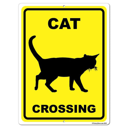 Cat Crossing Sign or Sticker