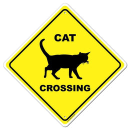 Cat Crossing Sign or Sticker | VictoryStore – VictoryStore.com