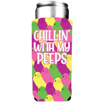 chillin with my peeps koozie