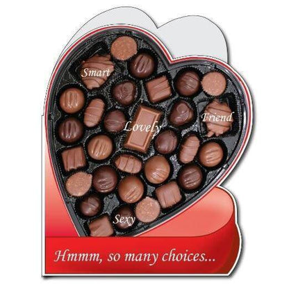 3' Tall Custom Giant Box of Chocolates Greeting Card w/Envelope