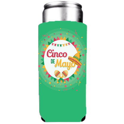 cinco de mayo slim koozie